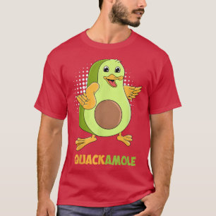 Quackamole Vegan Avocado Duck Beak Joke fun T-Shirt