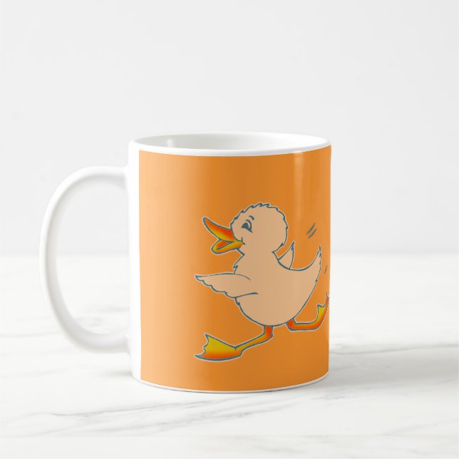 Quackers orange duck mug (Left)
