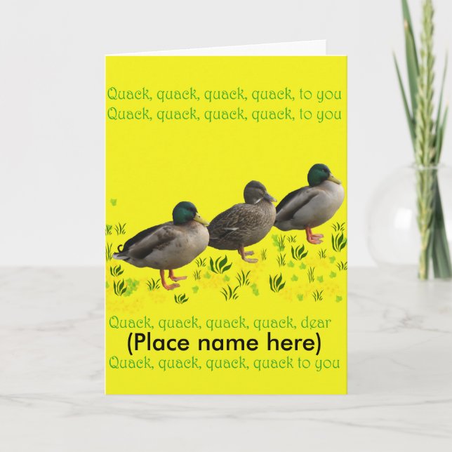 Quacking good birthday card (Front)