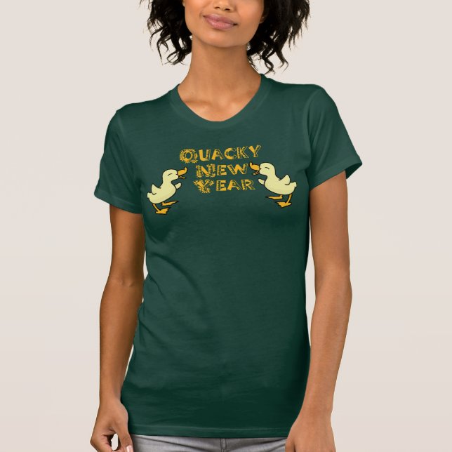 Quacky New Year Yellow Ducks T-Shirt (Front)