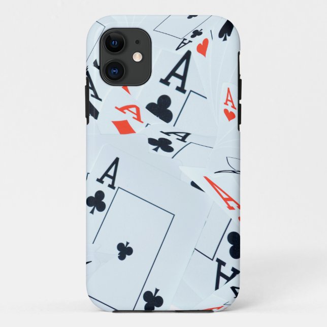 Quad Aces Poker Cards Pattern, Case-Mate iPhone Case (Back)