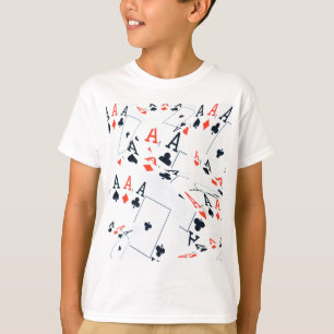 Quad Aces Poker Cards Pattern, T-Shirt