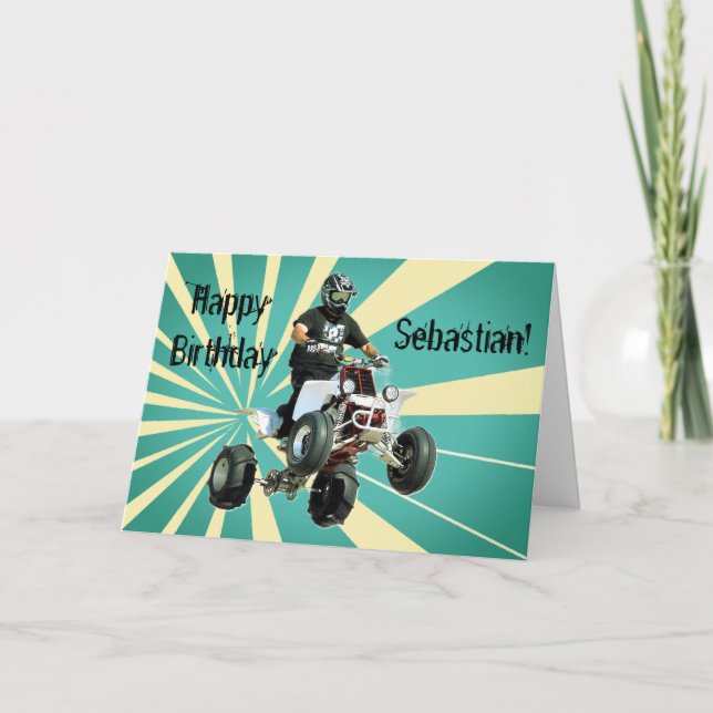 Quad Bike / ATV Birthday Card (Front)