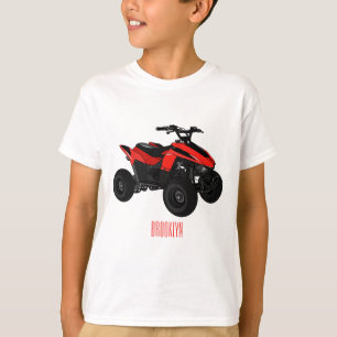 Quad bike atv cartoon illustration  T-Shirt