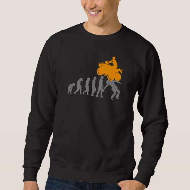 Quad Bike Atv Quad Bike Motorcycle Cross Vehicles  Sweatshirt (Front)