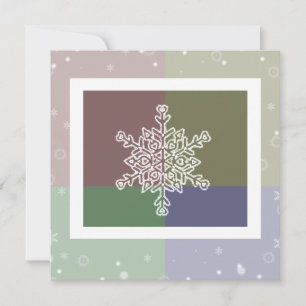 Quad Colour Snowflakes Invitation