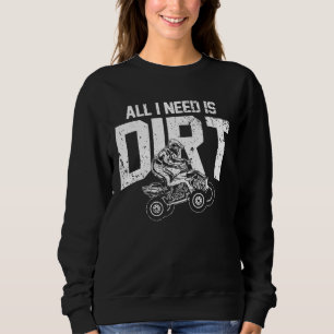 Quad Retro Quad Riding Four Wheeler Atv For Boys M Sweatshirt