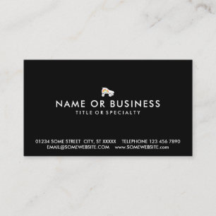 quad skate rainbow business card