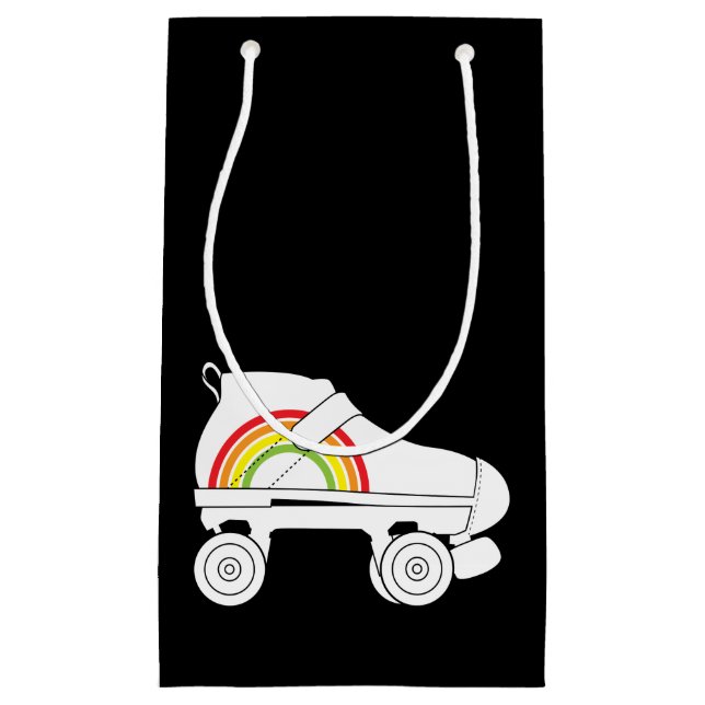 quad skate rainbow small gift bag (Front)