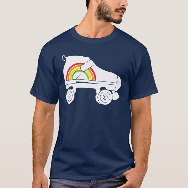 quad skate rainbow T-Shirt (Front)