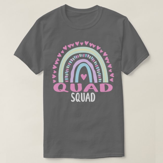 Quad Squad Party Matching Womens Appreciation Rain T-Shirt (Design Front)