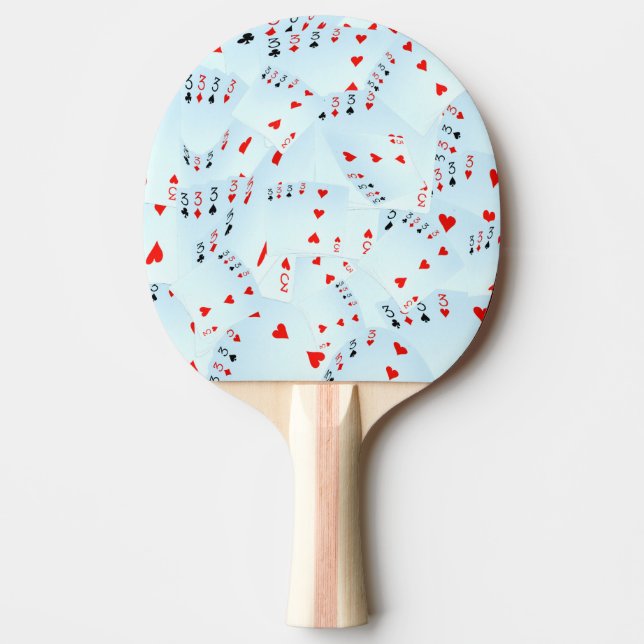 Quad Threes Poker Cards, Ping Pong Paddle (Front)