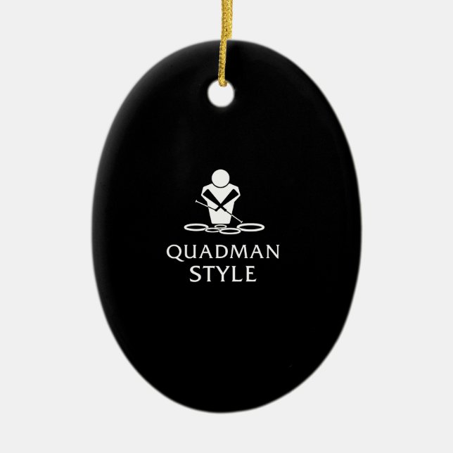 QUADMAN STYLE CERAMIC TREE DECORATION (Front)