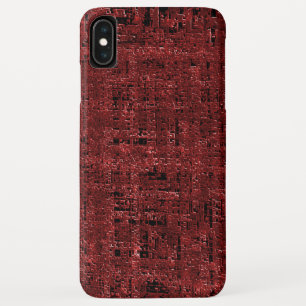 Quadrados pequenos vermelho sobreposto encharcados Case-Mate iPhone case