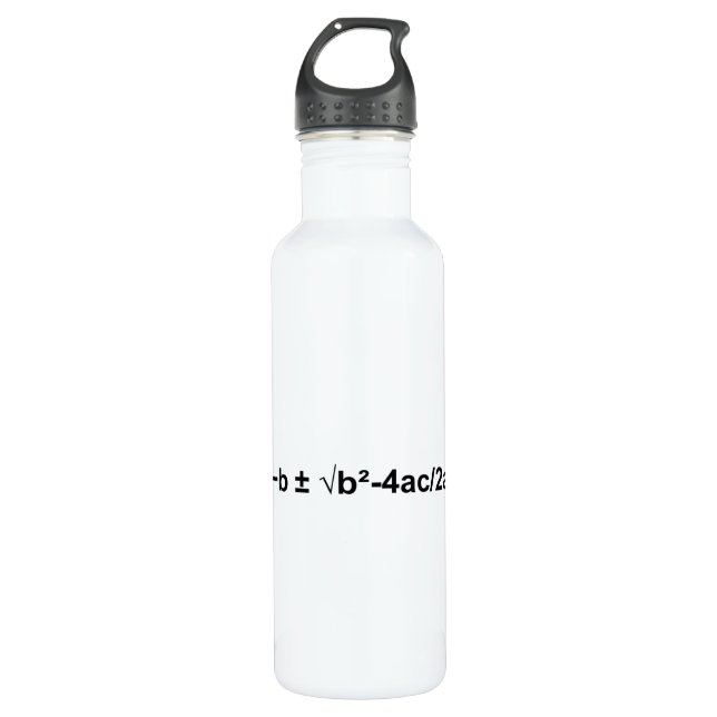 Quadratic Formula Math Mathematical Physics 710 Ml Water Bottle (Front)