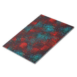 Quadriculados riscados de cor azul claro, vermelho notepad