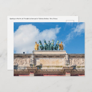 Quadriga on Arc de Triomphe du Carrousel - Paris Postcard