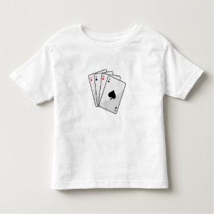 Quadruplets Aces Poker cards at Poker Toddler T-Shirt