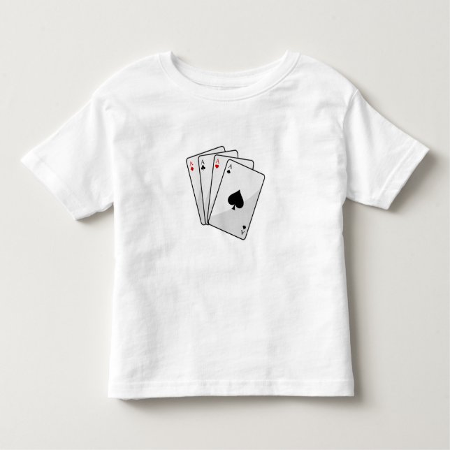 Quadruplets Aces Poker cards at Poker Toddler T-Shirt (Front)