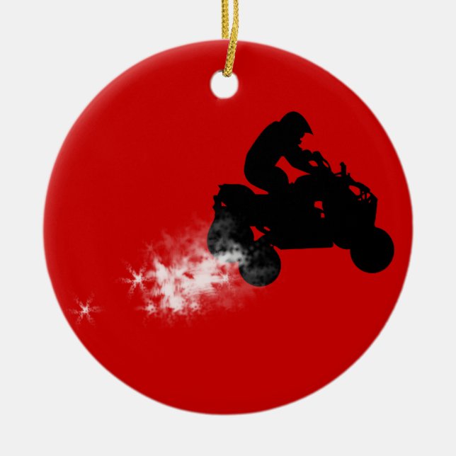 quads ceramic tree decoration (Front)