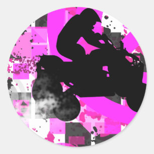 quads. classic round sticker