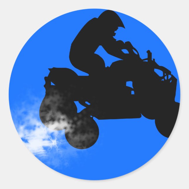 quads. classic round sticker (Front)