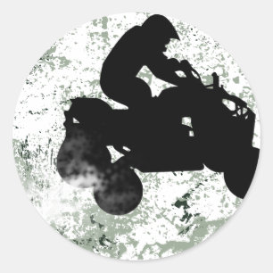 quads. classic round sticker