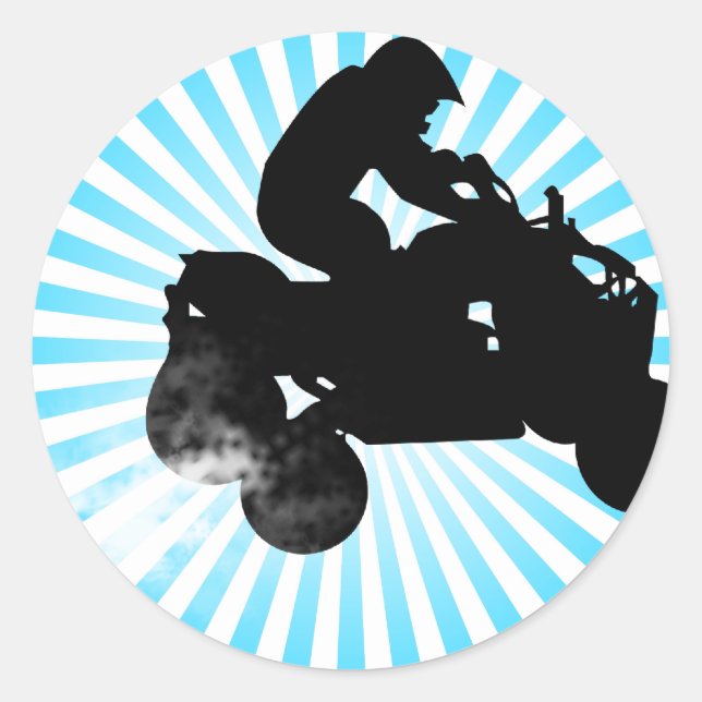 quads. classic round sticker (Front)