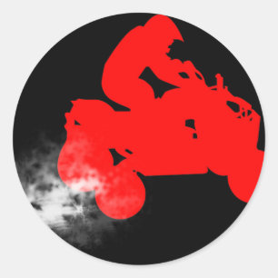 quads. classic round sticker