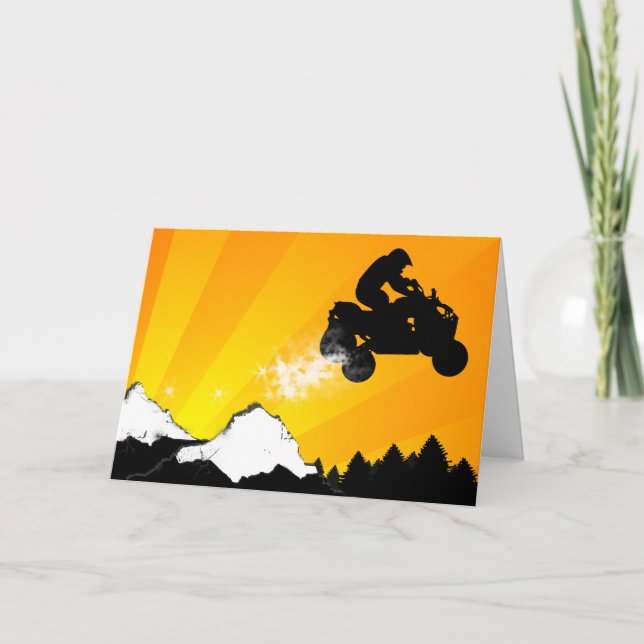 quads. orange sunset. holiday card (Front)