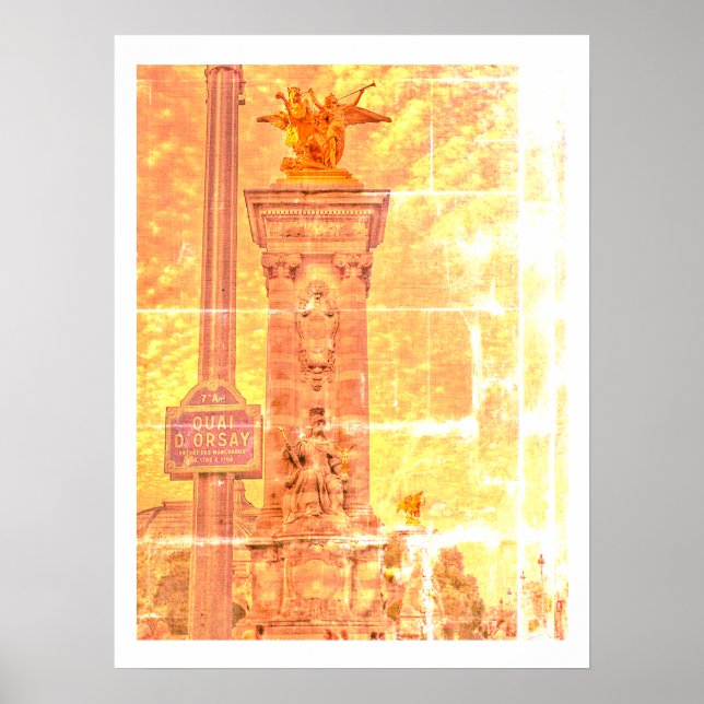 Quai d'Orsay Pont Alexandre III Paris Poster (Front)