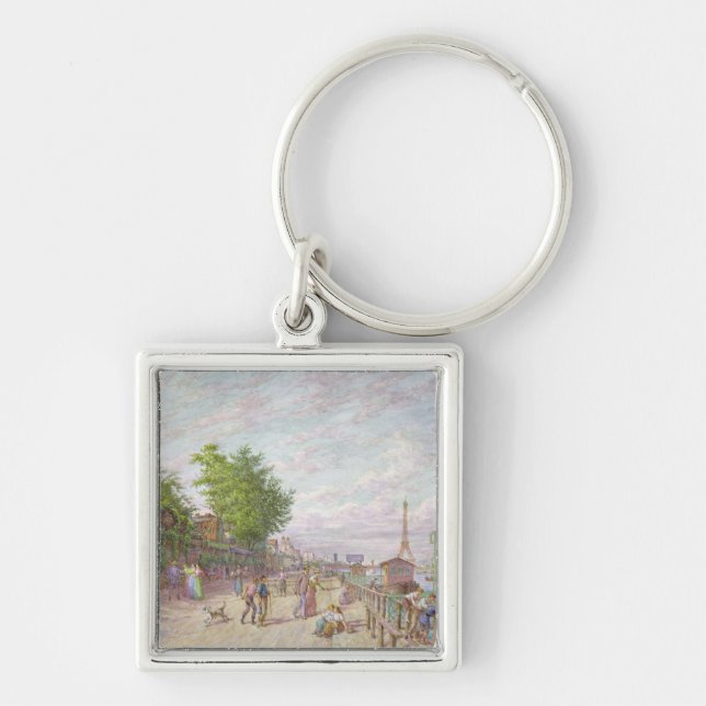 Quai du Point du Jour, Boulogne Billancourt, 1897 Key Ring (Front)