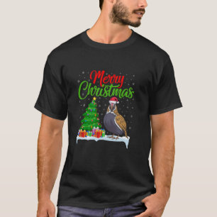 Quail Bird Christmas Tree Lights Funny Xmas Quail  T-Shirt