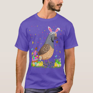 Quail Bird Easter Egg Hunt Bunny Quail Easter Sund T-Shirt
