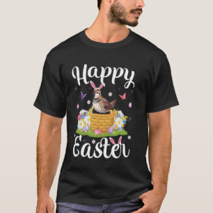 Quail Bird Happy Easter Egg Hunt Bunny Ear Quail E T-Shirt