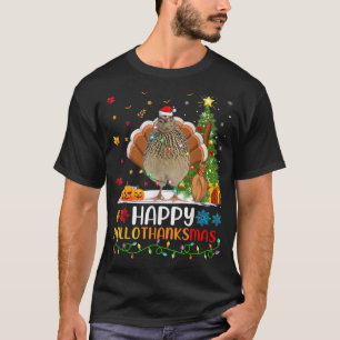 Quail Bird Lover Funny Happy Quail HelloThanksMas  T-Shirt