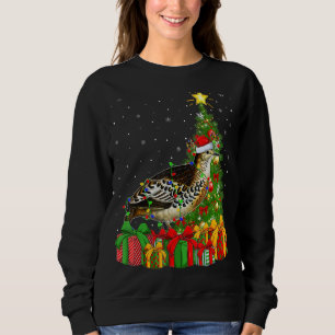 Quail Bird Xmas Holiday Santa Quail Christmas Tr Sweatshirt
