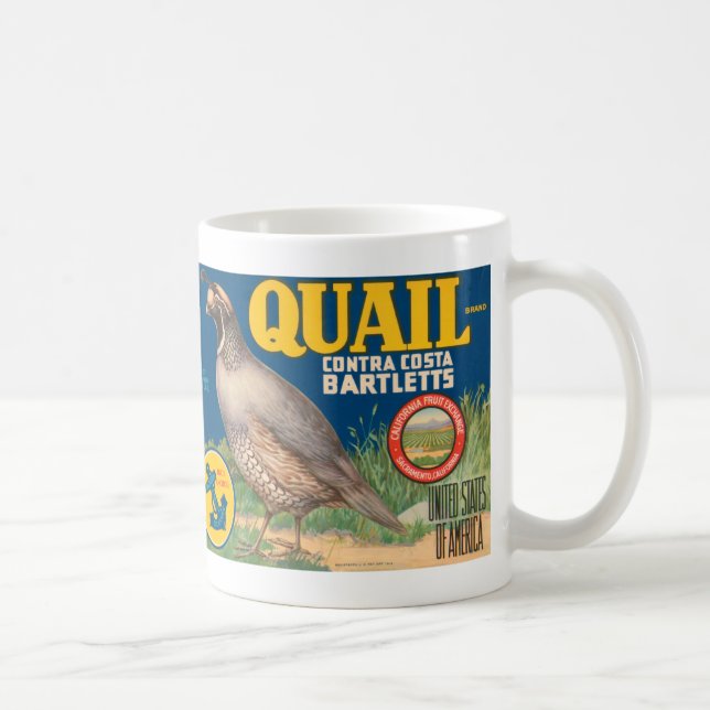Quail Brand Contra Costa Bartletts Coffee Mug (Right)