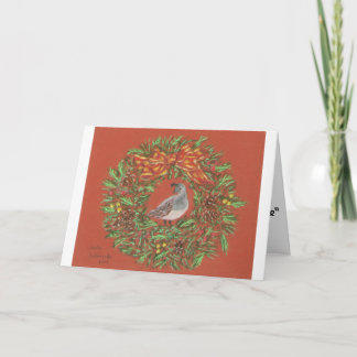 quail desert Christmas card