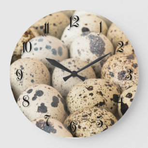 Quail Eggs Large Clock