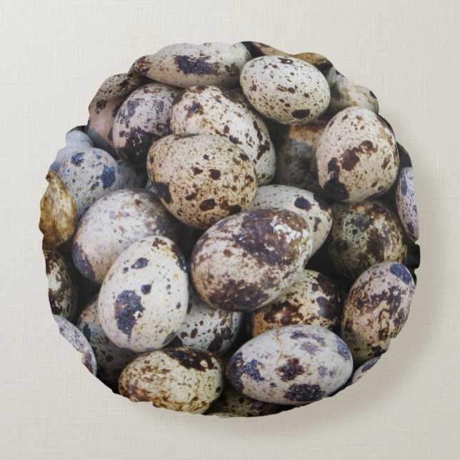 Quail Eggs Round Cushion (Front)