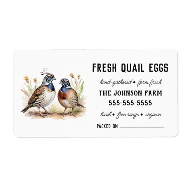 Quail Eggs | Vintage Farm Name (Front)