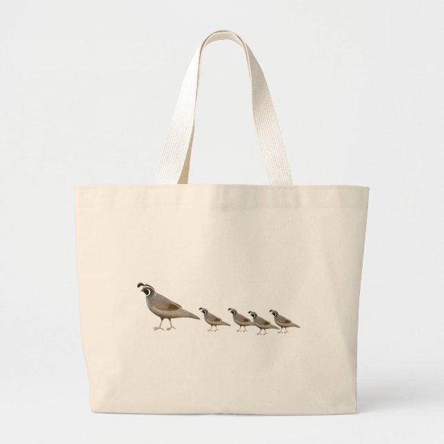 Quail Family Tote Bag (Front)