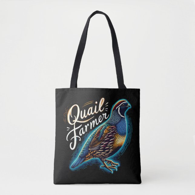 Quail Farmer Tote Bag (Front)