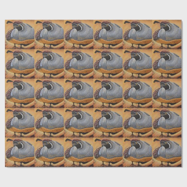 Quail Gift Wrapping Paper (Flat)