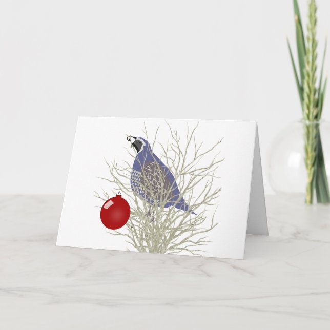 Quail Greeting Card (Front)