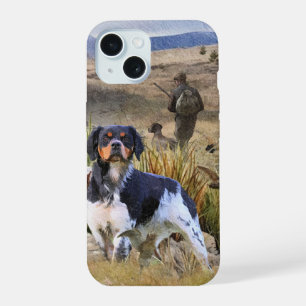 Quail Hunting with a Brittany Spaniels, Art iPhone 15 Case