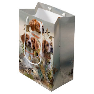 Quail Hunting with a Brittany Spaniels, Art Medium Gift Bag