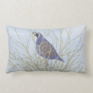 Quail Lumbar Throw Pillow