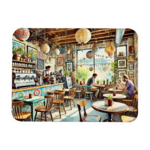 Quaint Artistic Coffeeshop in Austin Texas Magnet